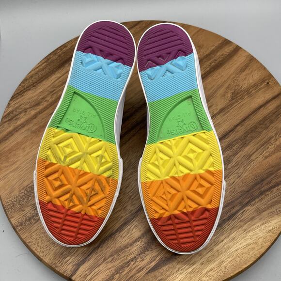 Converse All Star Shoes CTAS Shoes Lift Womens 7 Hi Top Platform Pride Canvas - Picture 7 of 8